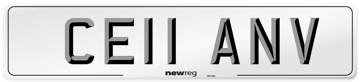 CE11 ANV Number Plate from New Reg